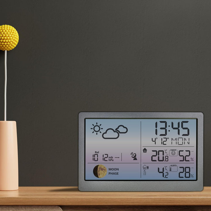 TFA-Dostmann Funk-Wetterstation LUNA SKY TFA 35.1169.10 Wettervorhersage mit Symbolen und Wettertend