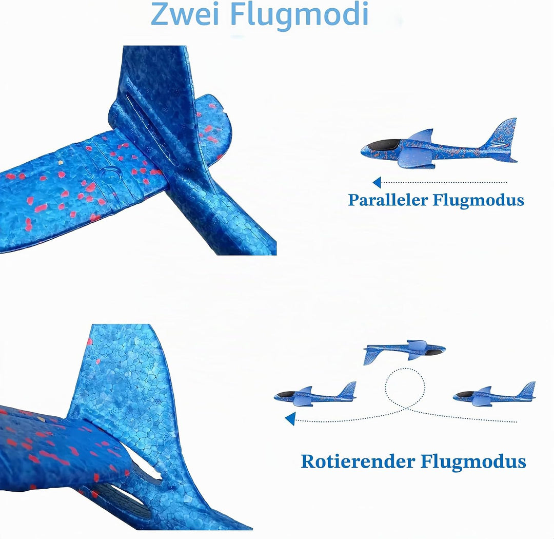 Luthando 4 Stück Styropor Flugzeuge Kinder - Styroporflieger Flieger Wurfgleiter, 38cm Styroporflieg