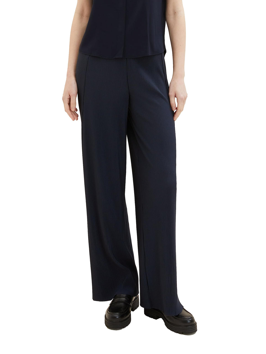 TOM TAILOR Damen Plissee Hose mit weitem Bein 34W / 30L 10668 - Sky Captain Blue, 34W / 30L 10668 -