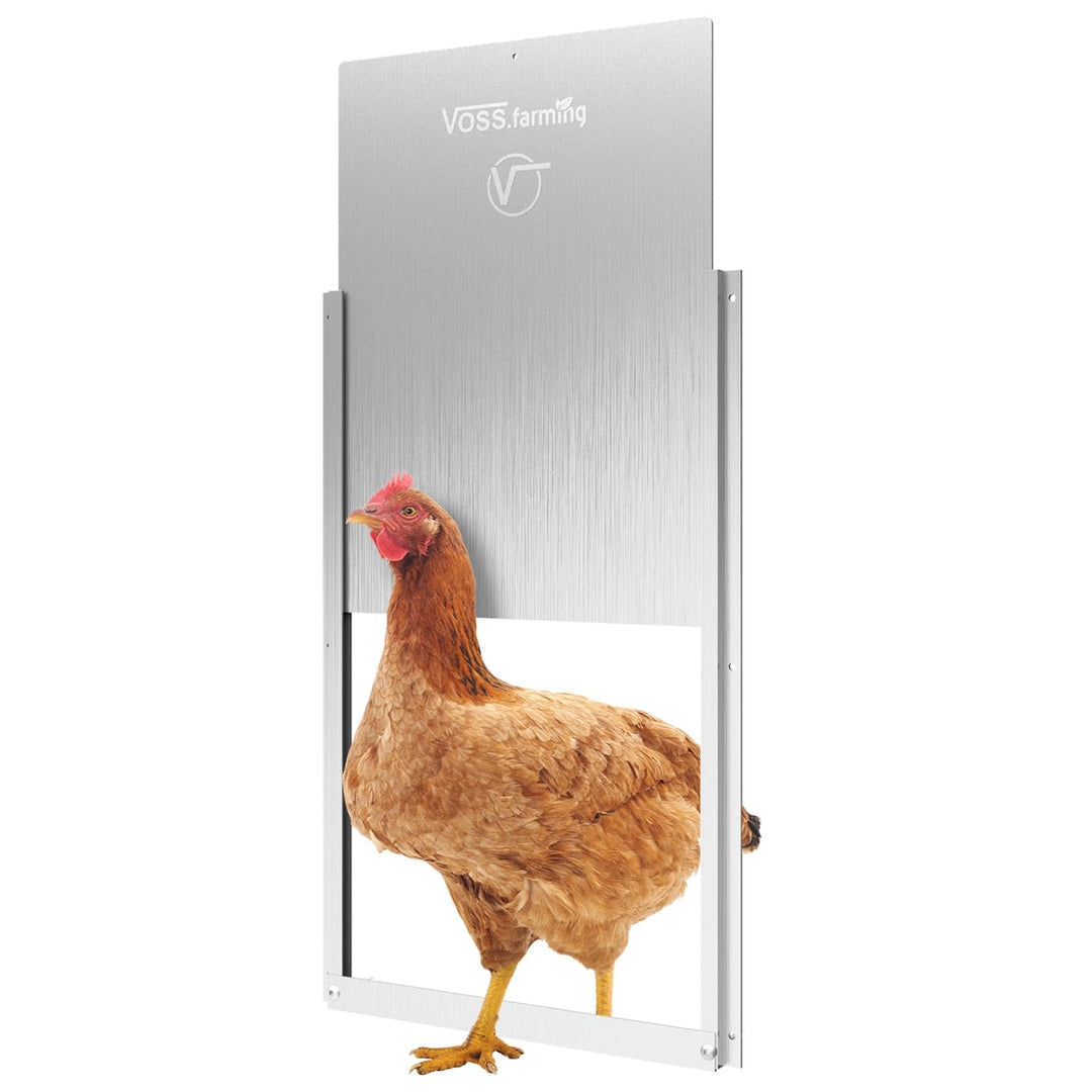 VOSS.farming Hühnerklappe Tür, Hühner-Schiebetür für automatische Hühnerklappe, Alu 300 x 400mm, Hüh