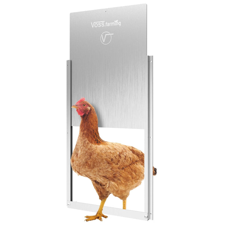 VOSS.farming Hühnerklappe Tür, Hühner-Schiebetür für automatische Hühnerklappe, Alu 300 x 400mm, Hüh