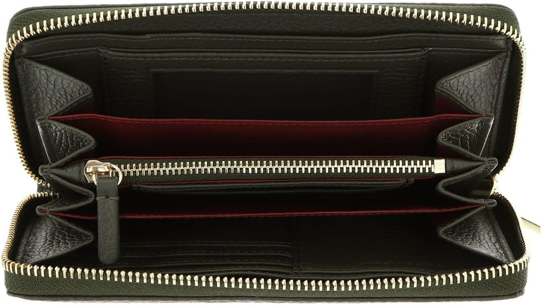 Coccinelle Leder Geldbörse Metallic Soft Wallet Grained Leather Alga grün Alga Einheitsgrösse, Alga