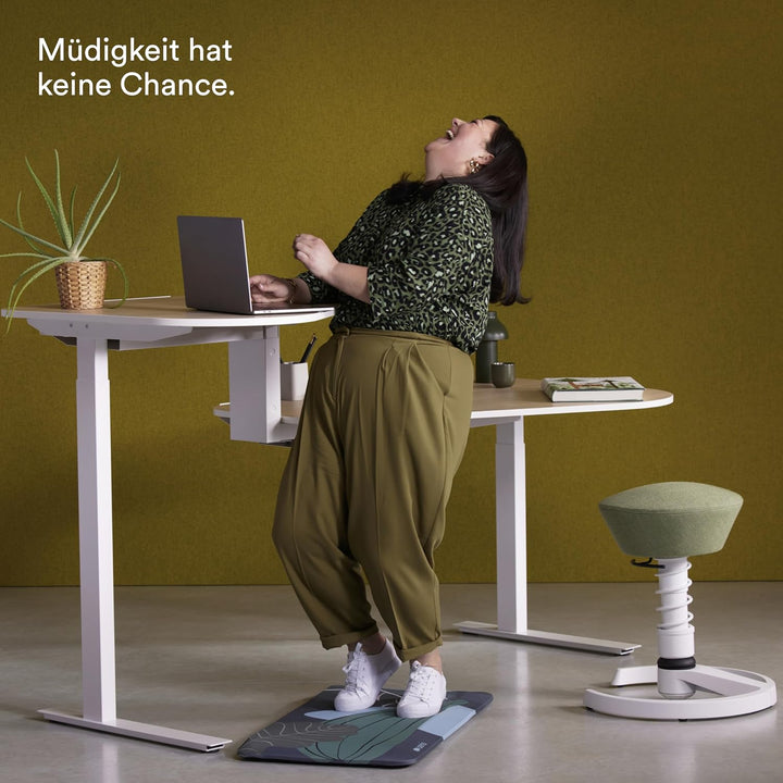 aeris Muvmat Anti Ermüdungsmatte für Stehtische – Ergonomische 2-Zonen Schreibtisch Stehmatte für ge