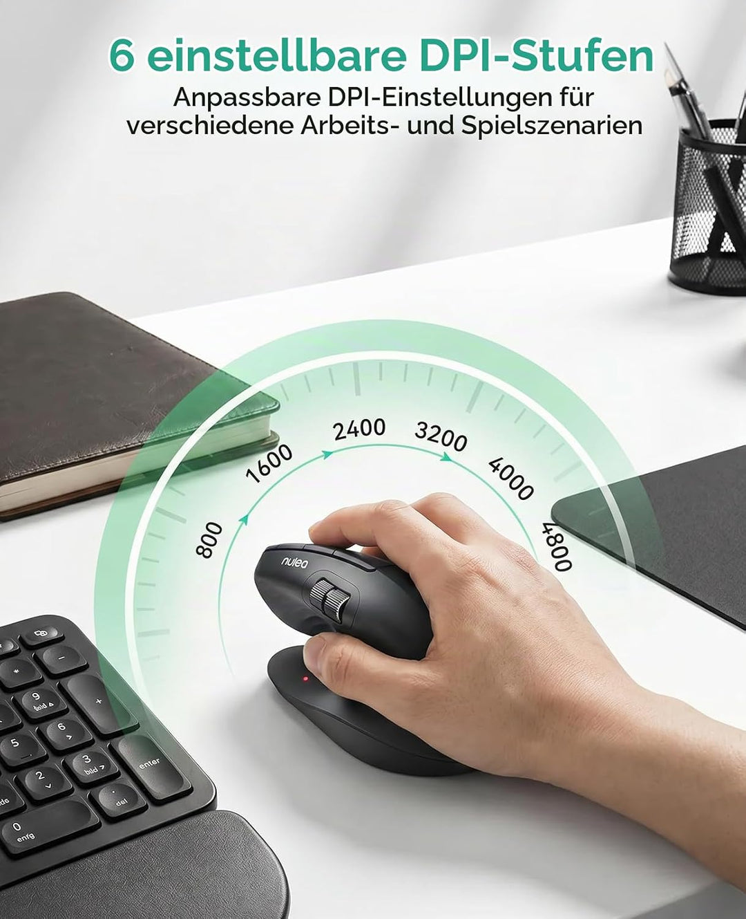 Nulea M502 Ergonomische vertikale drahtlose Maus