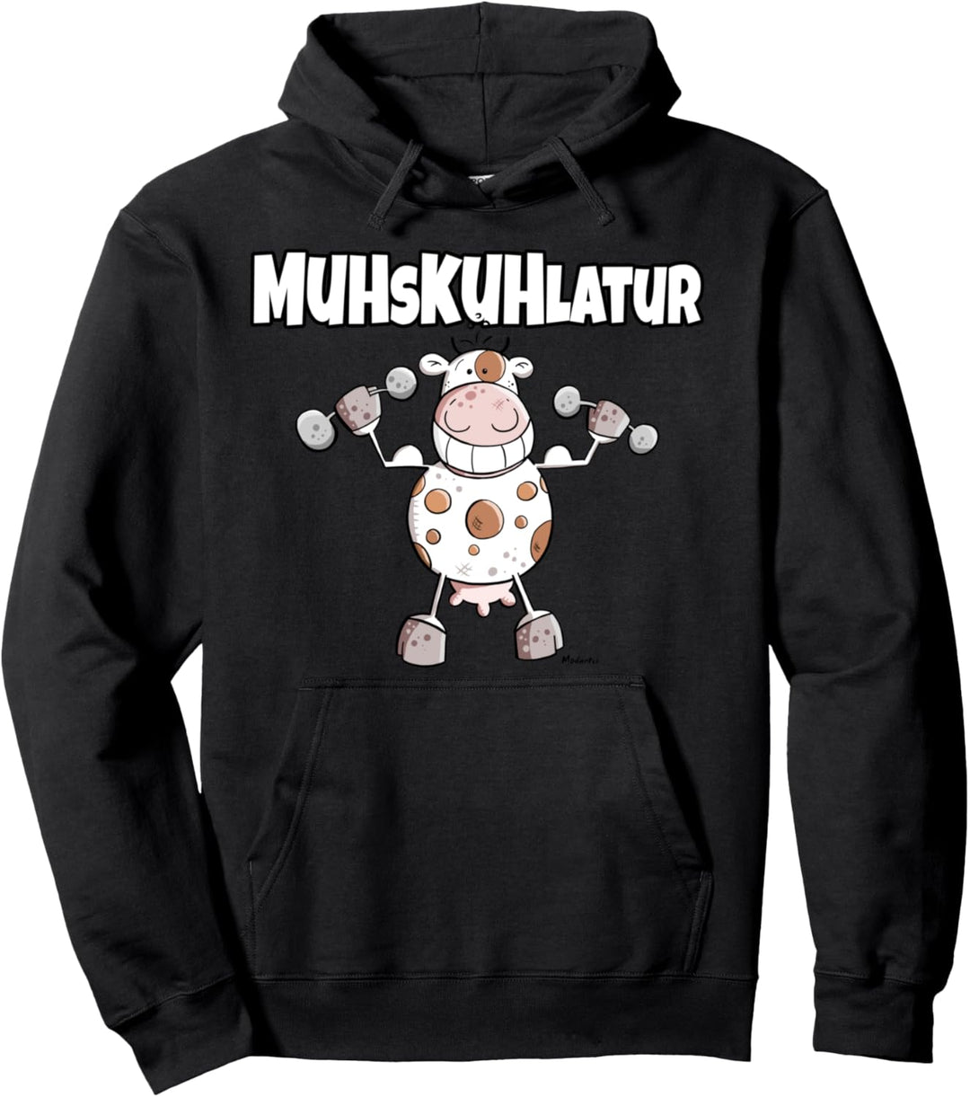 MUHsKUHlatur Kuh I Kraftsport Fitness Fun Wortspiel Pullover Hoodie