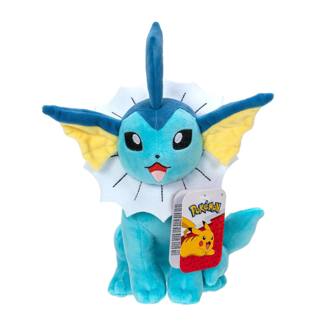 Pokémon PKW3081-20cm Plüsch - Aquana, offizielles Plüsch Vaporeon, Vaporeon