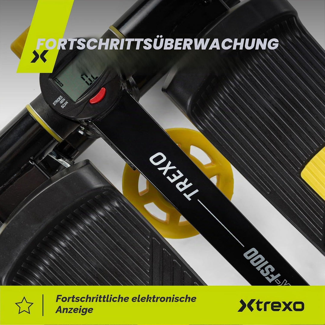 XTREXO Fitness Stepper für Zuhause | Einstellbare Pedalhöhe und Widerstand, Gut ablesbares Display,