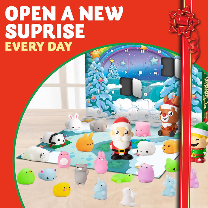 JOYIN Adventskalender 2023 Kinder Weihnachten 24 Tage Countdown Weihnachtskalender Mit Mochi Tier Sq