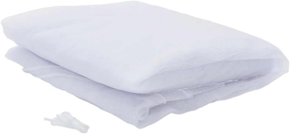 Moskitonetz für Bett 220 Mesh Weiss 56x56x220 cm langlebiges Polyester mit breitem Eingang für siche