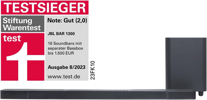 JBL Bar 1300 – Kompakte 11.1.4-Kanal-Soundbar für Heimkino Sound-System – Mit abnehmbaren Surround-L