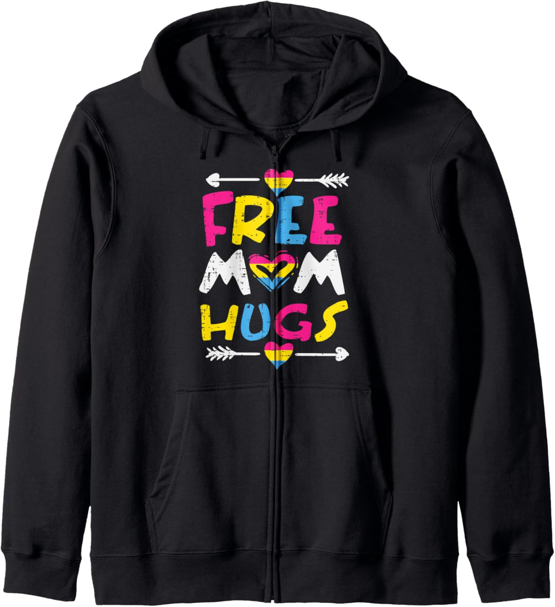 Free Mom Hugs Pansexual Pride Flag LGBTQ Pan Mama Women Kapuzenjacke