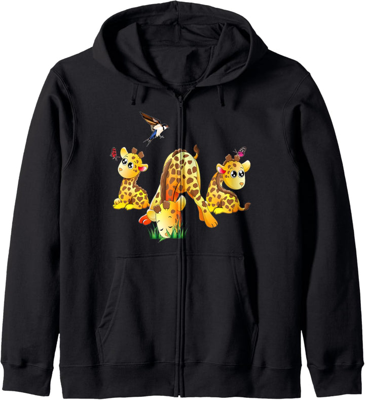 Cute Kawaii Giraffes Anime Teen Girl Giraffe Lover Womens Kapuzenjacke