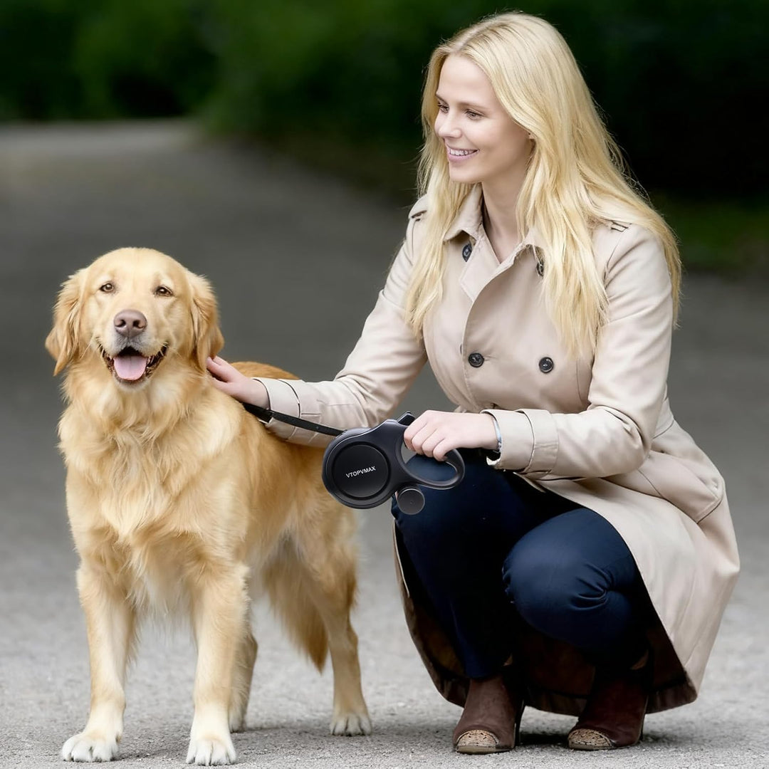 Rollleine 8m - Ausziehbare Hundeleine für Mittelgrosse/Grosse Hunde bis 50kg, Starke Leine mit Kausi
