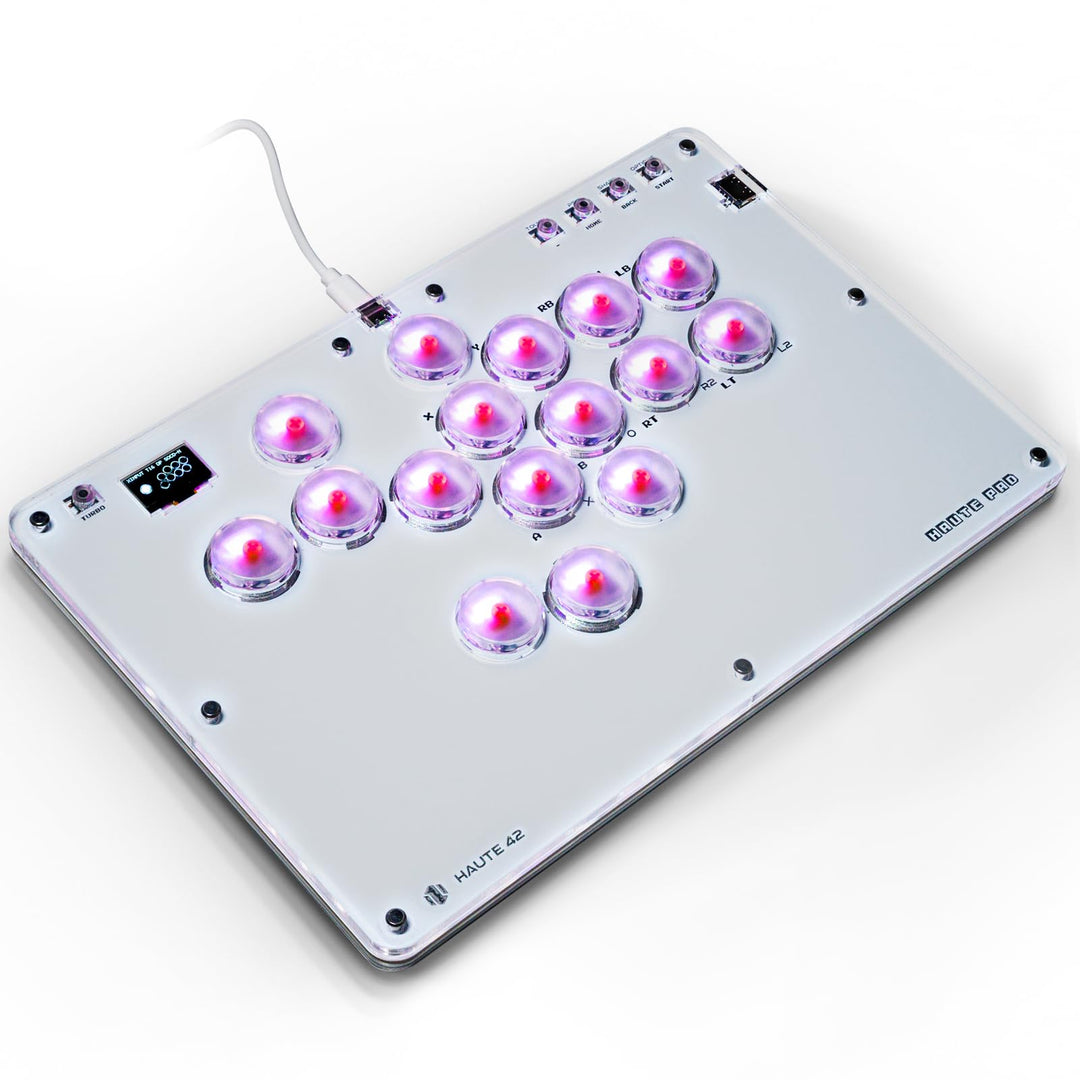 Arcade Stick, T16 Arcade Controller mit Turbo und benutzerdefiniertem RGB, Arcade Fight Stick für Sw