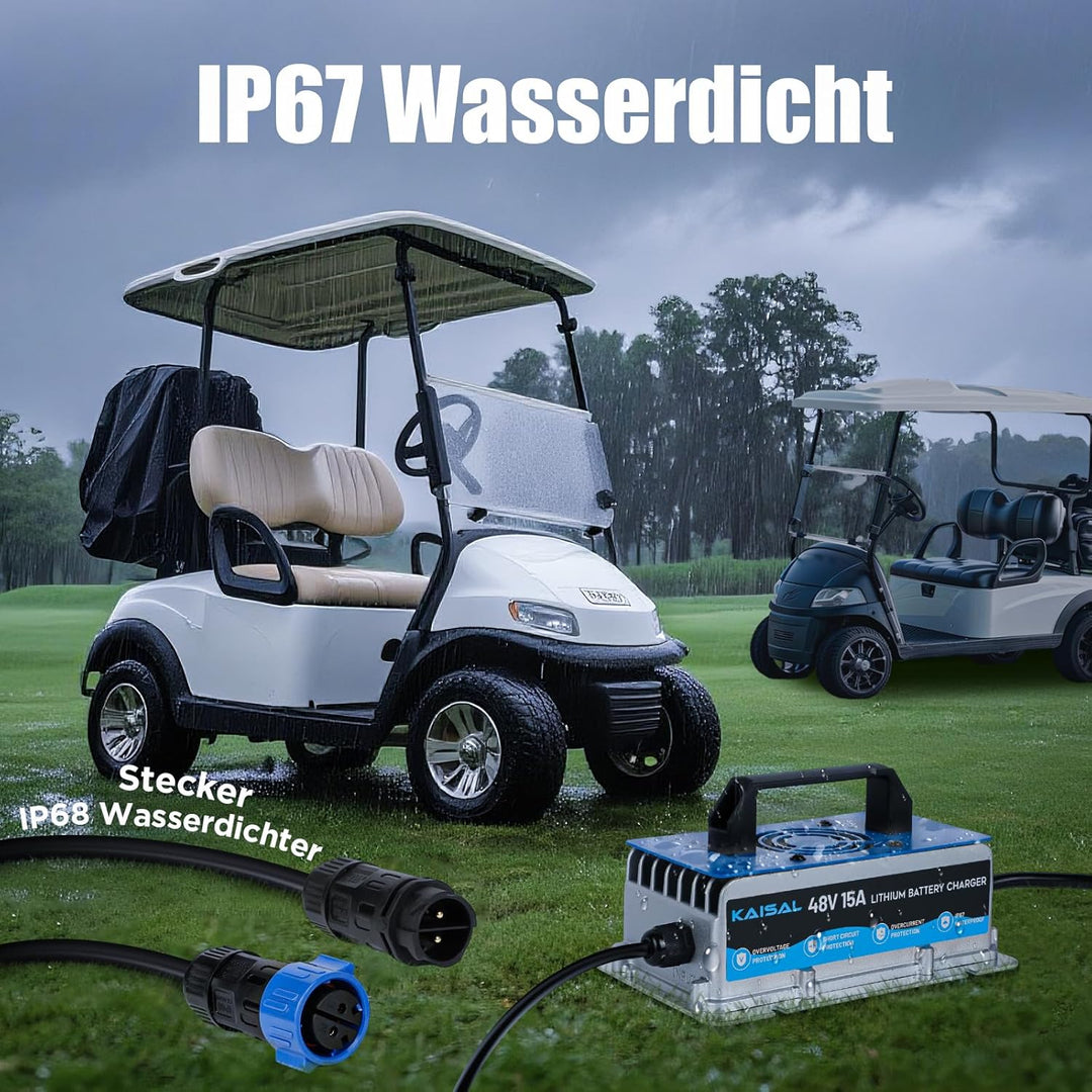 KAISAL 58,4V 15A LiFePO4 Lithium Batterieladegerät, 48V LiFePO4 Ladegerät für 51,2V LiFePO4 Batterie