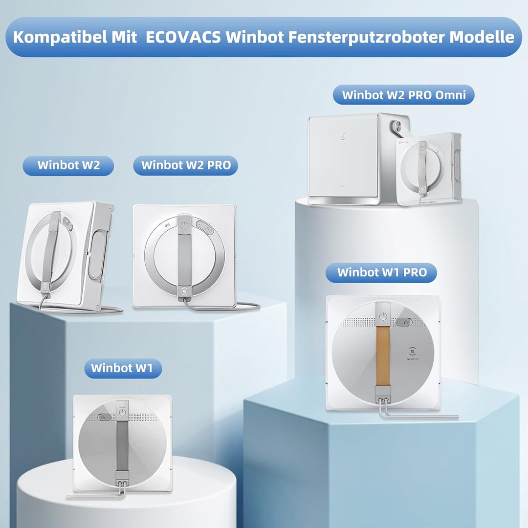 16 Stück Reinigungstücher für ECOVACS Winbot W2 PRO Omni / W2 PRO / W2 / W1 PRO / W1 Fensterputzrobo