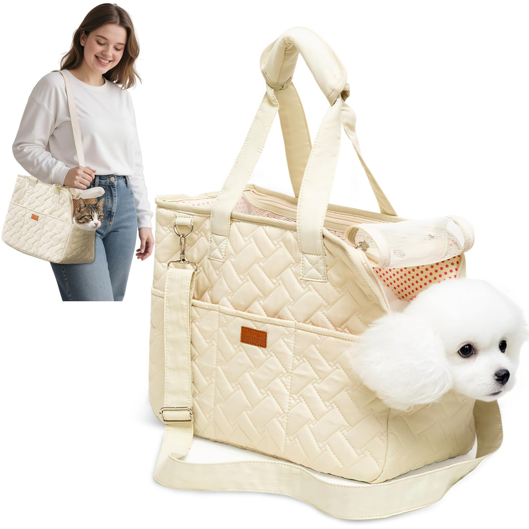 ALLSOPETS Katzentrage, Weiche Hundetransportbox für Kleine Hunde, Tragbare Transportbox für Hunde, R