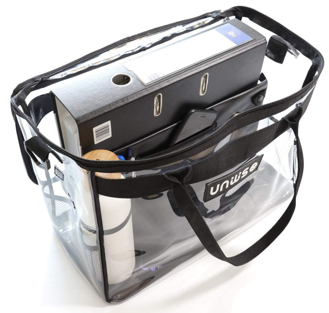 Unwise Wise-bib - Die Bib-Tasche für Ordner, Laptop und Gesetzestexte (transparent) Transparent L, T