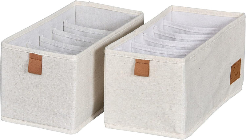 LOVE IT STORE IT Premium Schrank Organizer 2-teilig - Schubladen Ordnungssystem aus Stoff - Verstärk