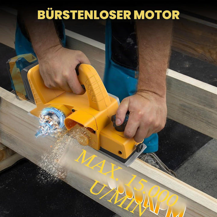 Kabellose elektrische Hand-Planer kompatibel mit Dewalt 20V Batterie, 15000RPM bürstenlose Power Hol