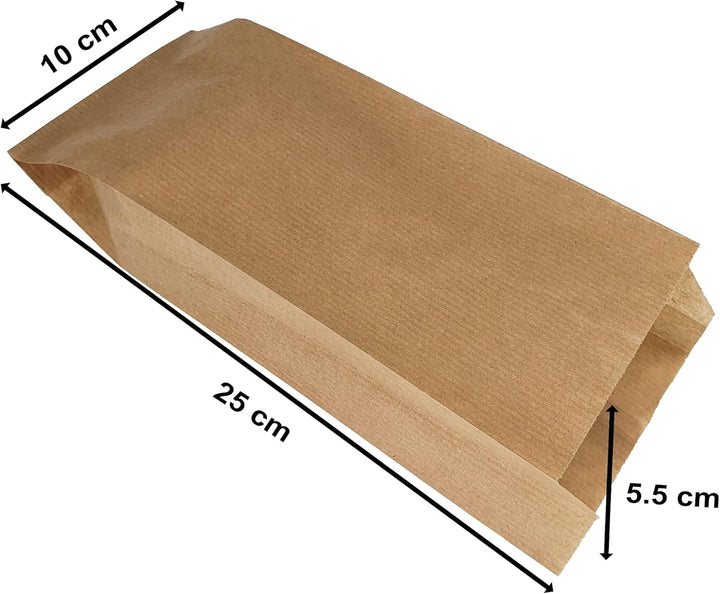 Loxato 1000 Brottüten Papier - Bäckertüten - Butterbrottüten Braun - Brotbeutel - Kraftpapier Tüten