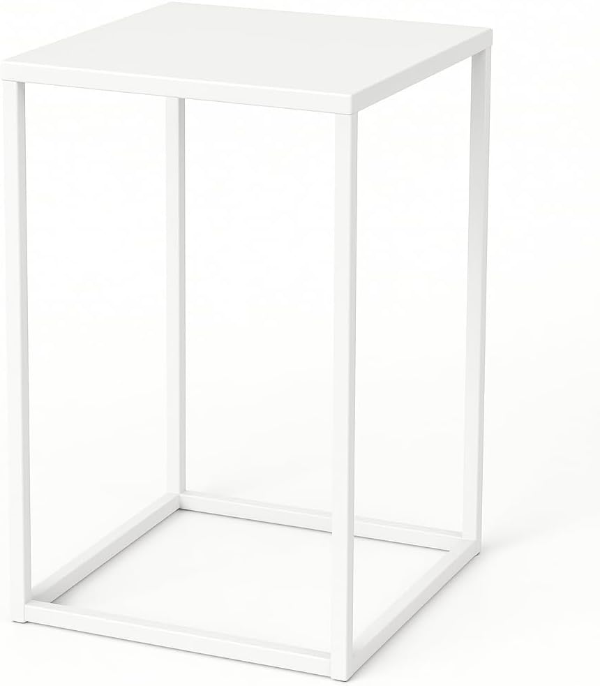 Pflanzenständer Ferro - 24x24x40cm - Farbe Weiss - für Zimmerblumen - Metallregal - Dekorativer Tisc