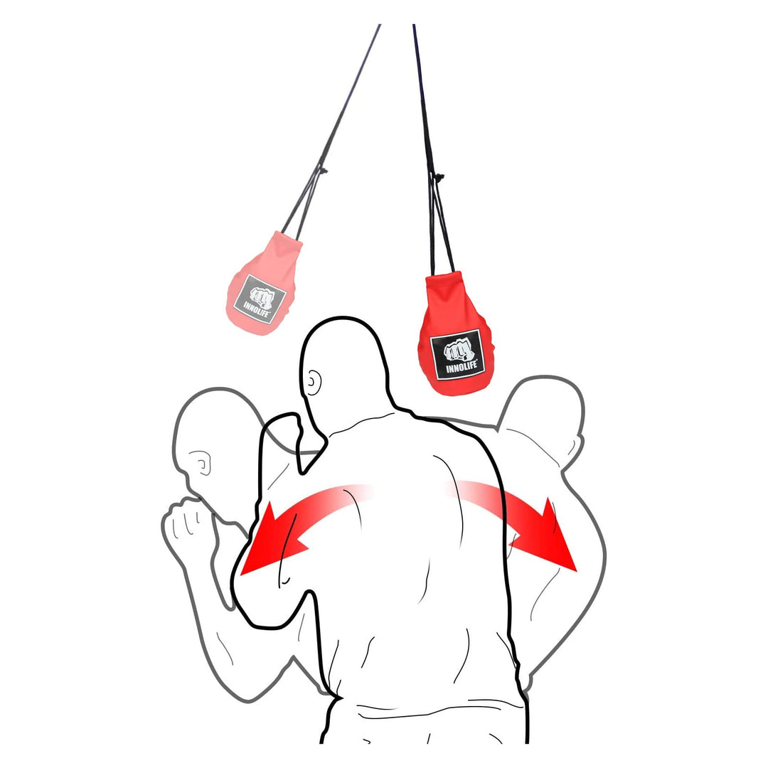 Innolife Boxing Dodge Hide Speed Bag rot Rot (Füllmaterial bereits im Lieferumfang enthalten), Rot (