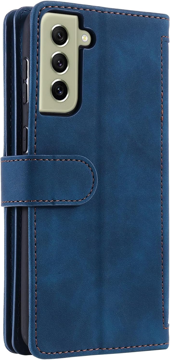 VEEMOS Handyhülle für Samsung Galaxy S21 FE hülle Klappbar Handytasche Schutzhülle Klapphülle mit St