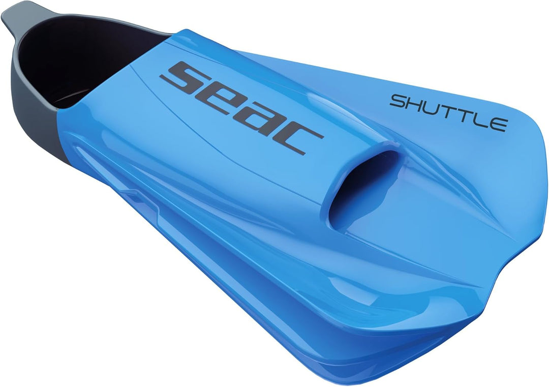 Seac Unisex-Adult Shuttle Flex Kurze Schwimmflossen aus 100% Silikon 43/44 hell blau, 43/44 hell bla