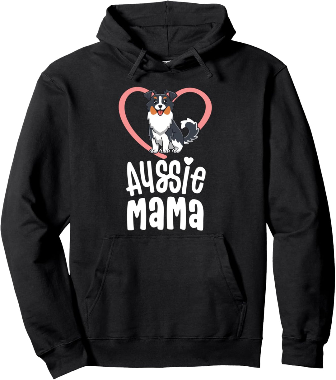 Aussie Mama Shirt Australian Shepherd Gifts For Women Dog Pullover Hoodie