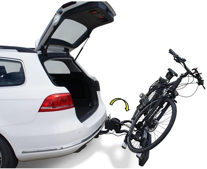 Fahrradträger für 2 Räder für Anhängerkupplung AHK - abklappbar Kupplungsträger mit Schnellkupplung