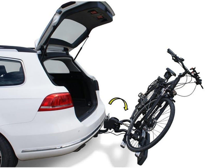 Fahrradträger für 2 Räder für Anhängerkupplung AHK - abklappbar Kupplungsträger mit Schnellkupplung