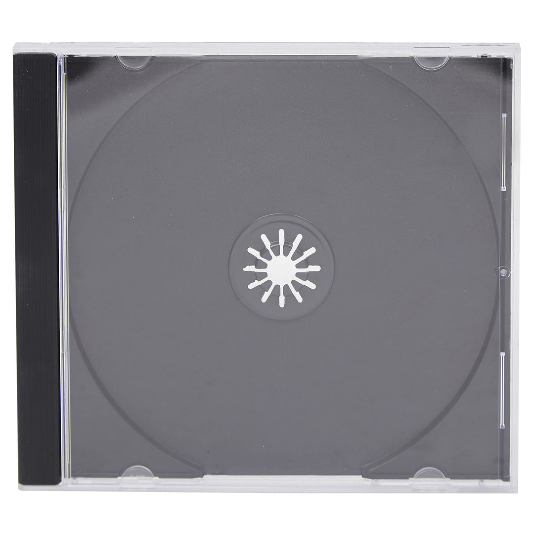 Transparente CD- / DVD-Hüllen (10,4 mm) mit schwarzer Hinterseite (25-er-Packung)