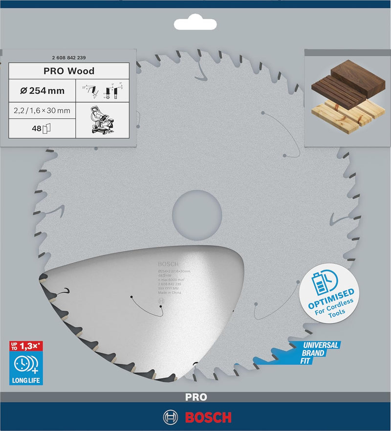 Bosch Accessories Bosch Professional 1x Kreissägeblatt Standard for Wood (für Holz, Sägeblatt Ø 254 