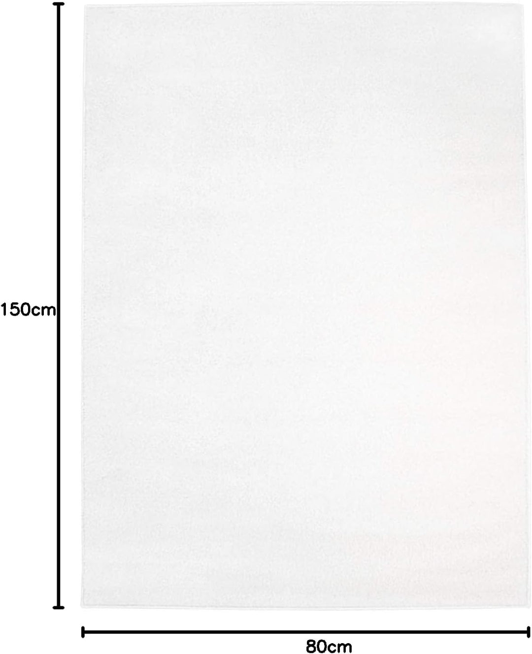 carpet city Teppich-Läufer Einfarbig Uni Flachfor Soft & Shiny in Weiss für Wohnzimmer; Grösse: 80x1