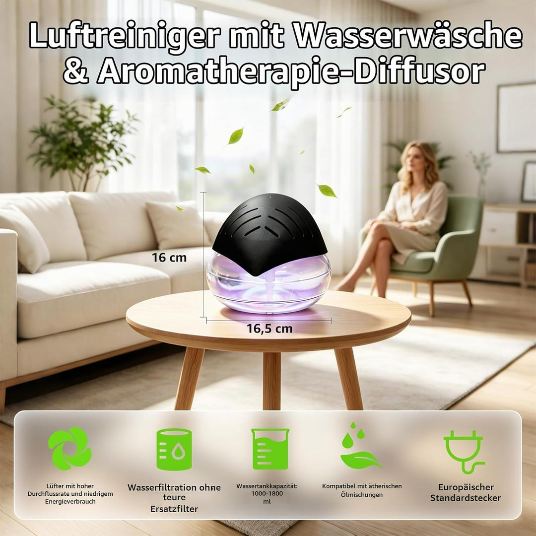 Lufterfrischer Luftbefeuchter Aroma Diffuser Ioniser with 30ml Essential Oils, Aromatisierer Raumluf