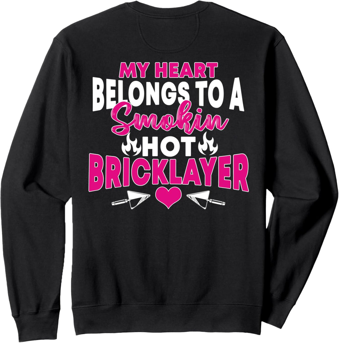 Bricklayer Wife Design auf der Rückseite der Kleidung Sweatshirt