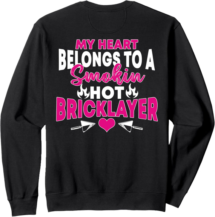 Bricklayer Wife Design auf der Rückseite der Kleidung Sweatshirt