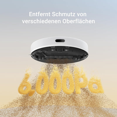 dreame D9 Max Gen2 Staubsaugerroboter, 6000Pa Saugroboter mit Wischfunktion, Bewegliche Bürste, Kart