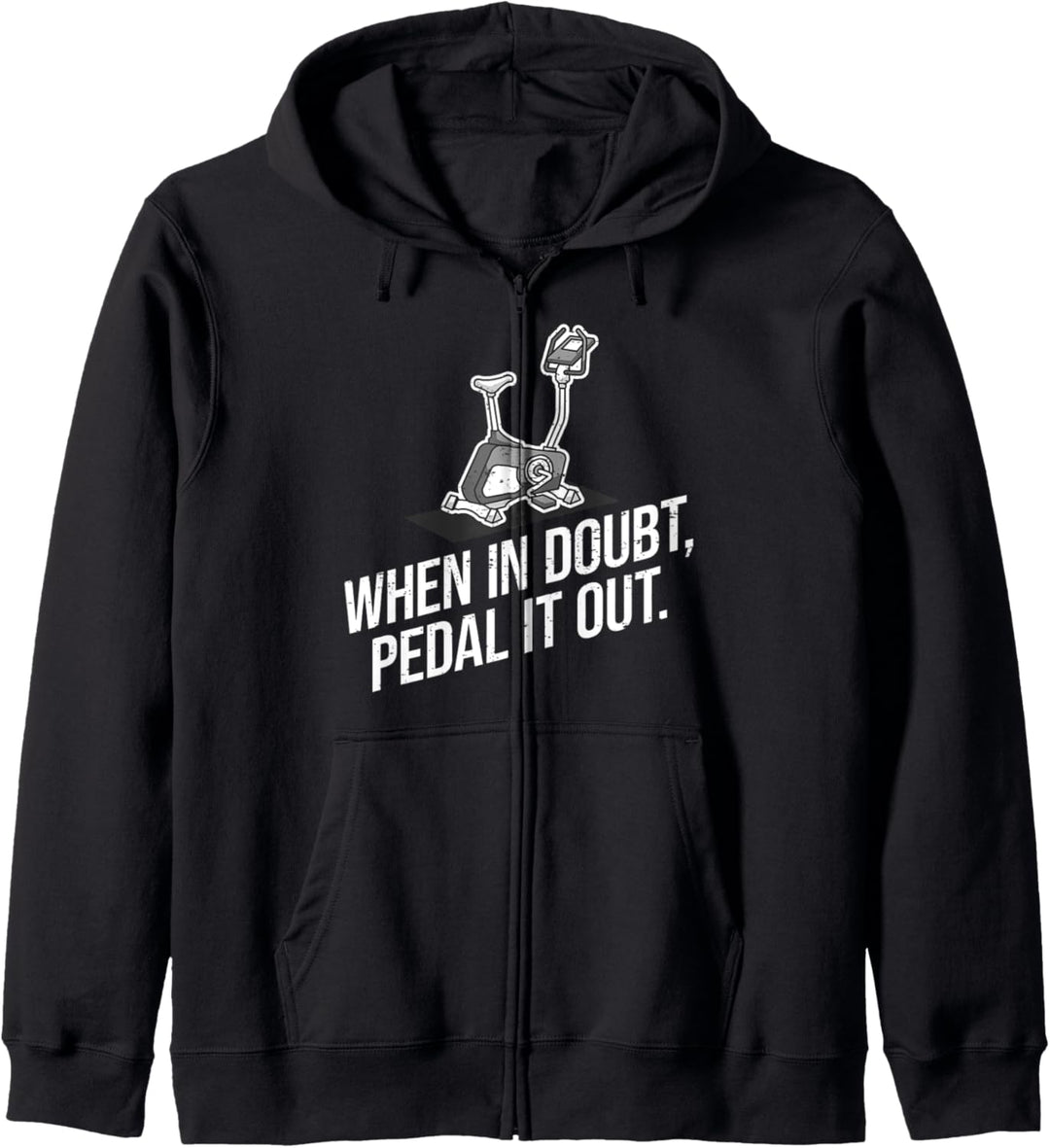 Lustiger Workout Spruch I Fahrrad Ergometer Heimtrainer Kapuzenjacke