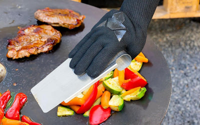 FENNEK Grillspachtel für Feuerplatte und co | zum Wenden und Anrichten von Grillgut | zum Abschaben