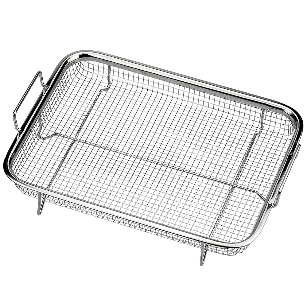 BBQ Grillkorb,Edelstahl Grillkorb Mit Griff,Backform Set Korb,Crisper Korb,Mesh Grillkorb,Kupfer Fri