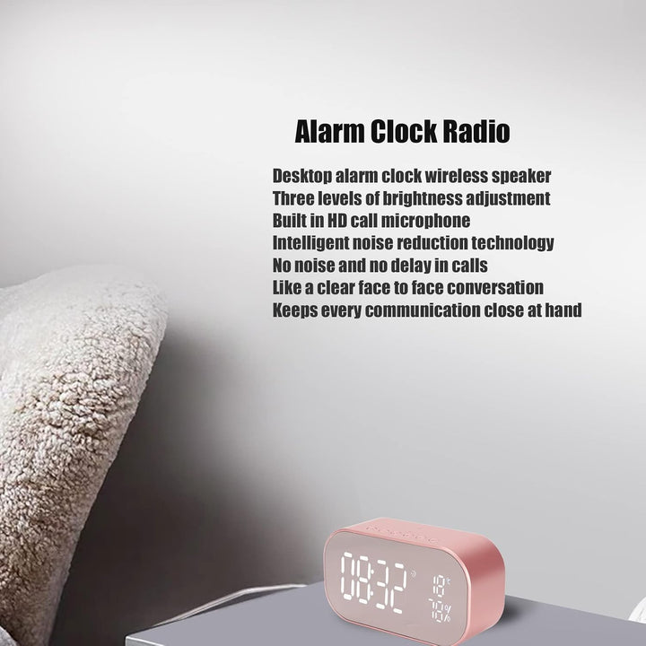 Annadue Digitaler Wecker mit Bluetooth-Lautsprecher, multifunktionaler FM-Radiowecker, Desktop-Digit