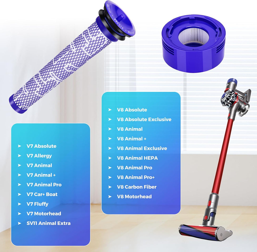 Smyidel V7 V8 Filter für Dyson,Ersetzt Filter und Vorfilter für Dyson V8 V7 Animal Absolute Motorhea
