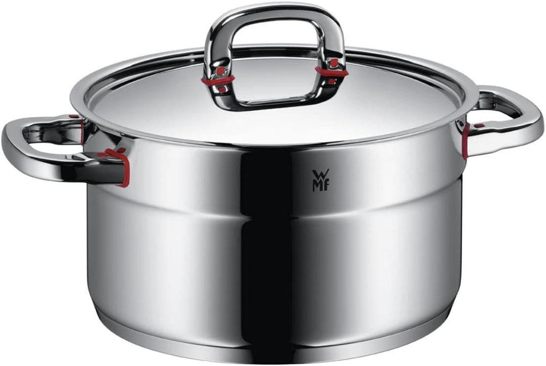 WMF Premium One Kochtopf gross 24cm, Metalldeckel mit Dampföffnung, Fleischtopf Induktion 5,6l, Crom