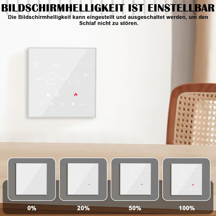 WiFi Smart Thermostat für Wasser Fussbodenheizung & Gasboiler, Programmierbar Raumthermostat Smart D