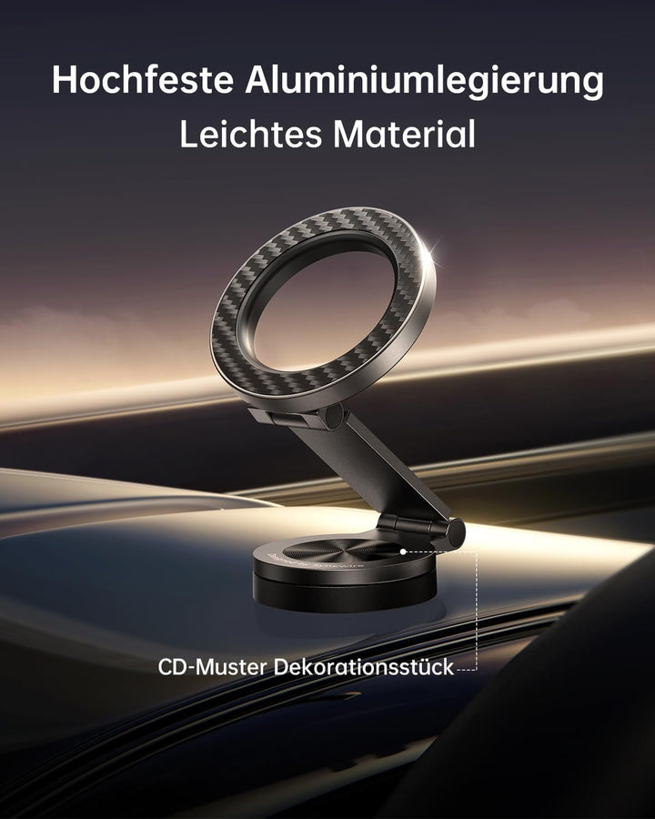SYNCWIRE Handyhalterung Auto für MagSafe, [360°-Drehung&Faltbar] Magnetischer Telefonhalter das Auto