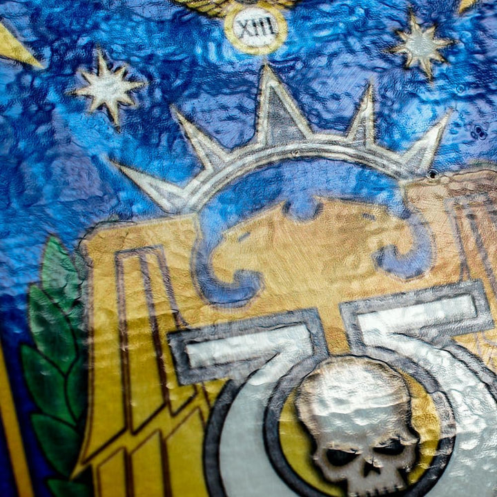 Warhammer 40000 Ultramarines Metall-Banner - Kapitel-Wappen Standfahne - Schreibtisch Regal Dekorati