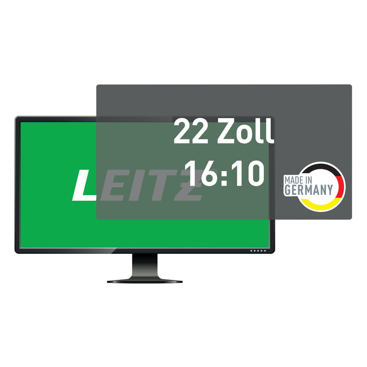 Leitz Monitor Blickschutzfilter 22 Zoll (16:10), Abnehmbare Schutzfolie, Mit Blaulichtfilter und Ble