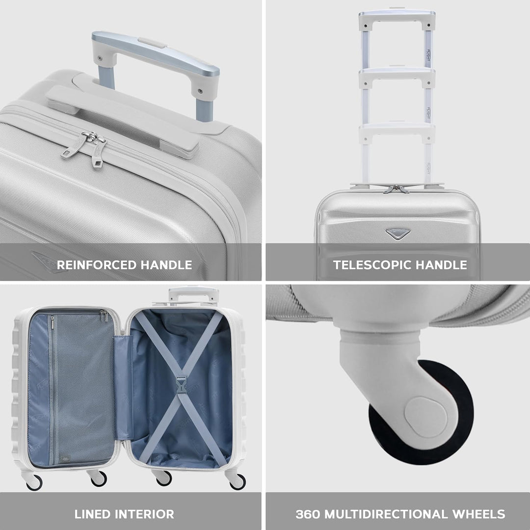 Flight Knight 3er-Pack Leichte 4-Rad-abs-hartschalenkoffer Handgepack, Zugelassen Fur Uber 35 Flugge